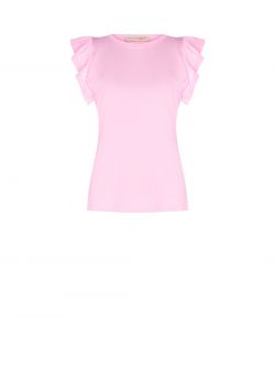 Pink T-Shirt with Cap Sleeves  Rinascimento