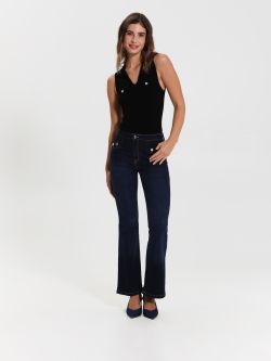 Flared Jeans with 6 Buttons  Rinascimento