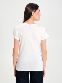 T-Shirt mit Metallic-Scratch-Print   Rinascimento