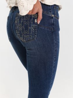 Jeans a Zampa con Tasca Strass in_i5
