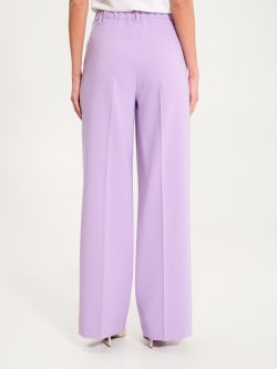 Lilac Palazzo Trousers with Elastic   Rinascimento
