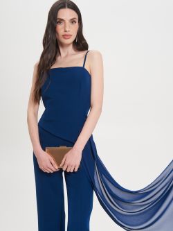 Technical Fabric Jumpsuit with a Draping in_i7