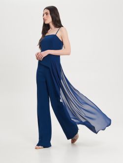 Technical Fabric Jumpsuit with a Draping sp_e1