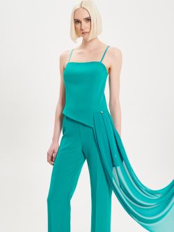 Technical Fabric Jumpsuit with Draping in_i5