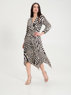Dress with full skirt and geometric pattern  Rinascimento