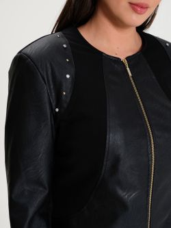 Curvy faux leather jacket  Rinascimento