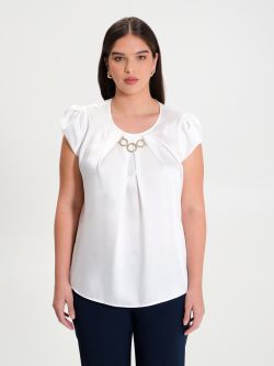 Curvy blouse with jewel detail  Rinascimento