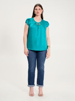 Curvy Blouse with Jewel Detail det_1