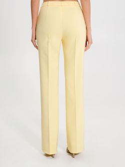 Flared Trousers in Yellow Technical Fabric  Rinascimento