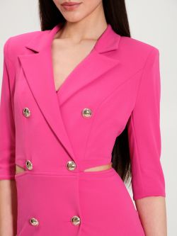 Fuchsia Jacket Dress with Cut-out  Rinascimento