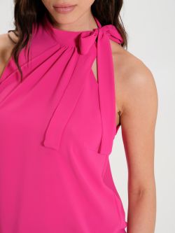 One-Shoulder Top with Bow on the Neck   Rinascimento