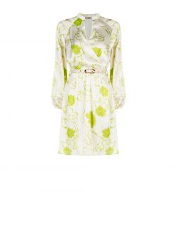 Floral A-line Dress in Lime  Rinascimento