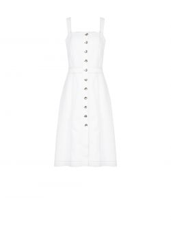 Denim Dress with White Buttons   Rinascimento