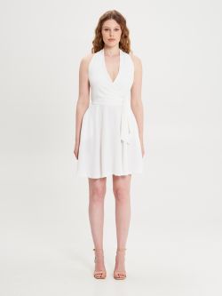 White Dress with Full Skirt det_1