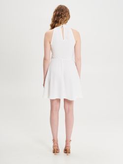 White Dress with Full Skirt det_3