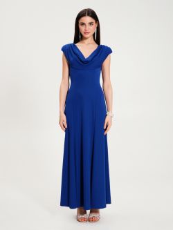 China Blue Long A-line Dress with Rhinestones  Rinascimento