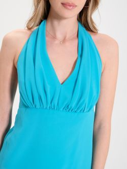 Turquoise Georgette Top in_i5
