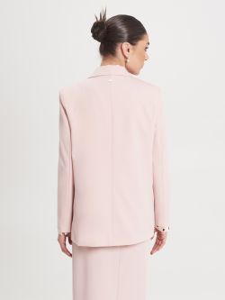 Oversize-Jacke in Rosa mit Brosche  Rinascimento
