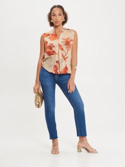 Blouse in floral-print viscose in_i7