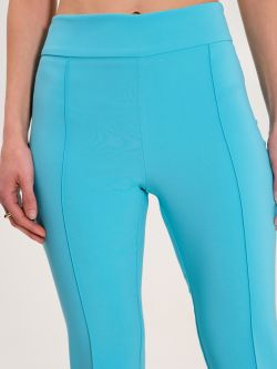 Flared Trousers in Turquoise Technical Fabric in_i5