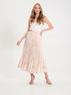 Pleated Floral-Print Skirt sp_e1