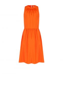 Orange Cotton Dress det_4