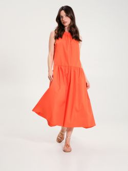 Kleid aus Baumwolle in Orange sp_e1