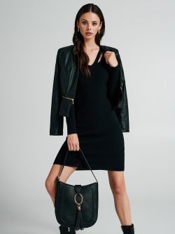 Geripptes Strickkleid.   Rinascimento