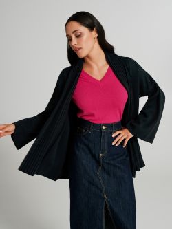 Cardigan aperto a costine  Rinascimento