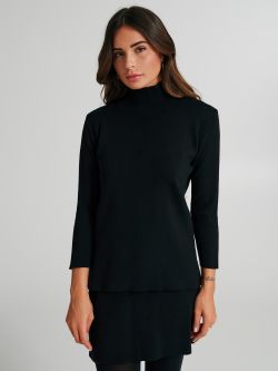Pull col roulé avec petites fentes latérales   Rinascimento