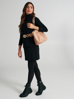 Pull col roulé avec petites fentes latérales   Rinascimento