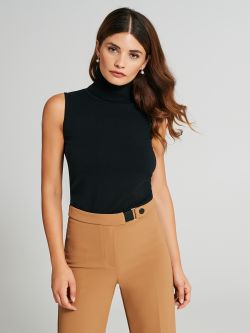 Sleeveless turtleneck sweater   Rinascimento