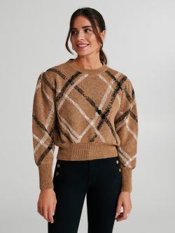 Crewneck jumper with puff sleeves   Rinascimento