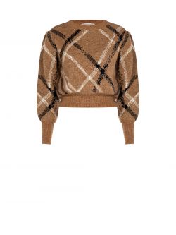 Crewneck jumper with puff sleeves   Rinascimento