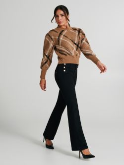 Crewneck jumper with puff sleeves   Rinascimento