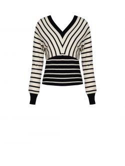 Pullover mit gestreiftem Ausschnitt   Rinascimento