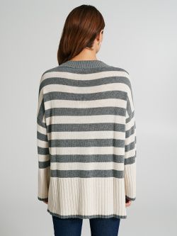 Maxi-Pullover mit Streifen   Rinascimento