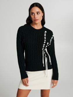 Maglia con treccie bicolor  Rinascimento