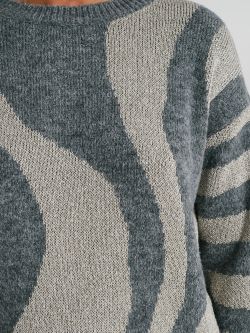Zebra-print crewneck jumper   Rinascimento