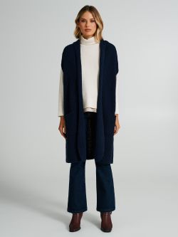 Long knitted waistcoat with hood  Rinascimento