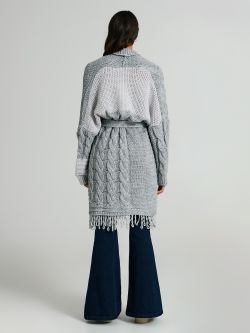 Manteau en maille avec franges  Rinascimento