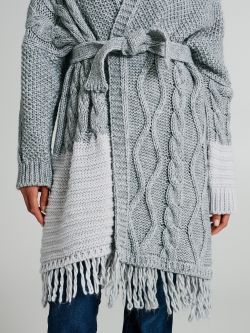 Manteau en maille avec franges  Rinascimento