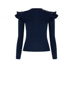 Maglia girocollo con rouches  Rinascimento