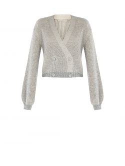 Cardigan lurex con bottoni   Rinascimento