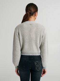 Cardigan lurex con bottoni   Rinascimento