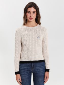 Braided Sweater with Logo   Rinascimento
