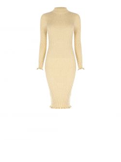 Knitted Dress in Gold Lurex