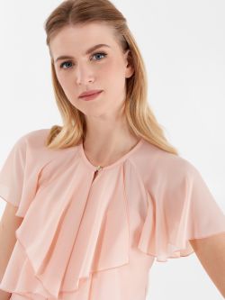 Atelier shrug with jabot collar, pink Atelier shrug with jabot collar, pink Rinascimento