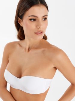 Soutien-gorge bandeau rembourré Rimini  Soutien-gorge bandeau Rimini de couleur blanche Rinascimento