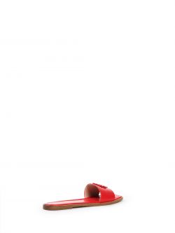 Flat monogram sandals, red Flat monogram sandals, red Rinascimento